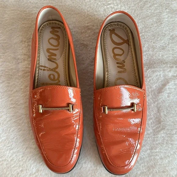 Sam Edelman Patent tangerine Orange Loafers - Picture 3 of 14